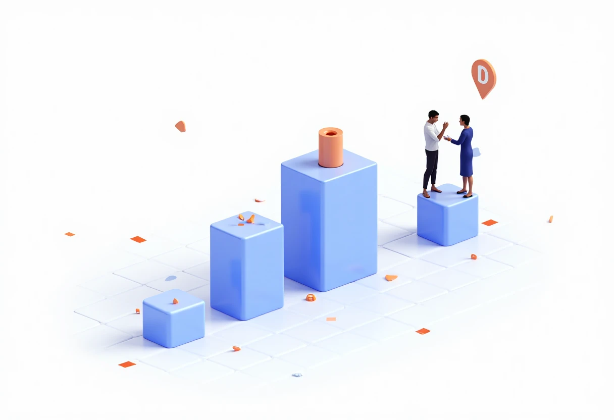 Financial decision-making abstract illustration